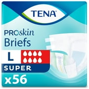Tena ProSkin Unisex Adult Diapers, Maximum Absorbency, Large, 56 Ct