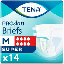 Tena ProSkin Unisex Adult Diapers, Maximum Absorbency, Medium, 14 Ct