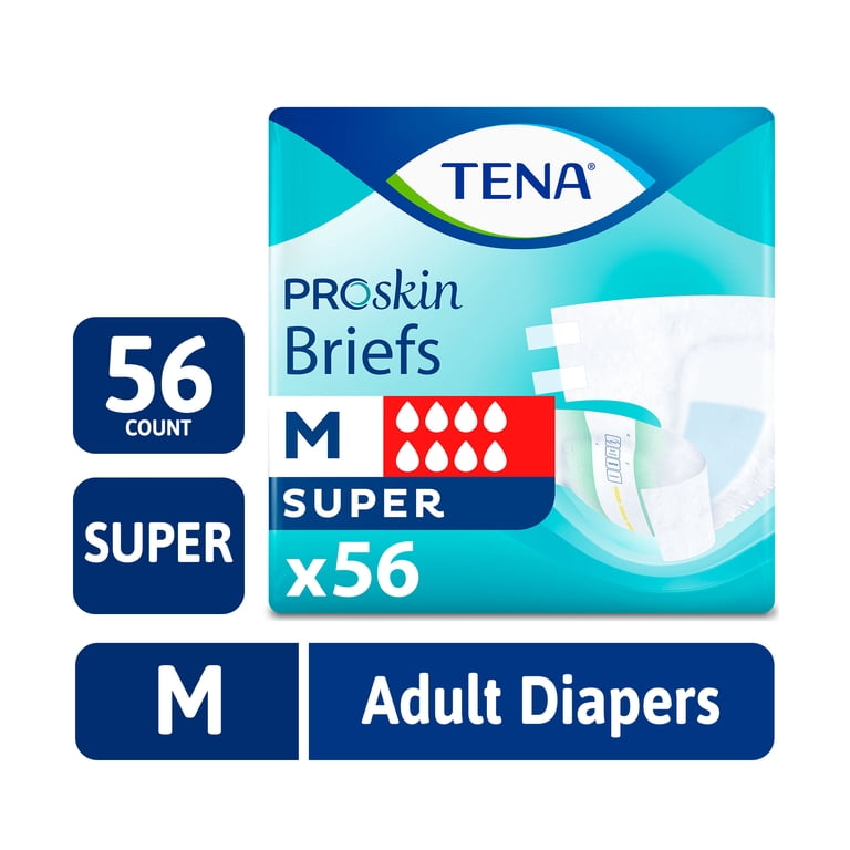 TENA PROskin Slip 大人用おむつ Mサイズ Free Shipping! TENA Breathable Unisex Adult Diapers Medium 56