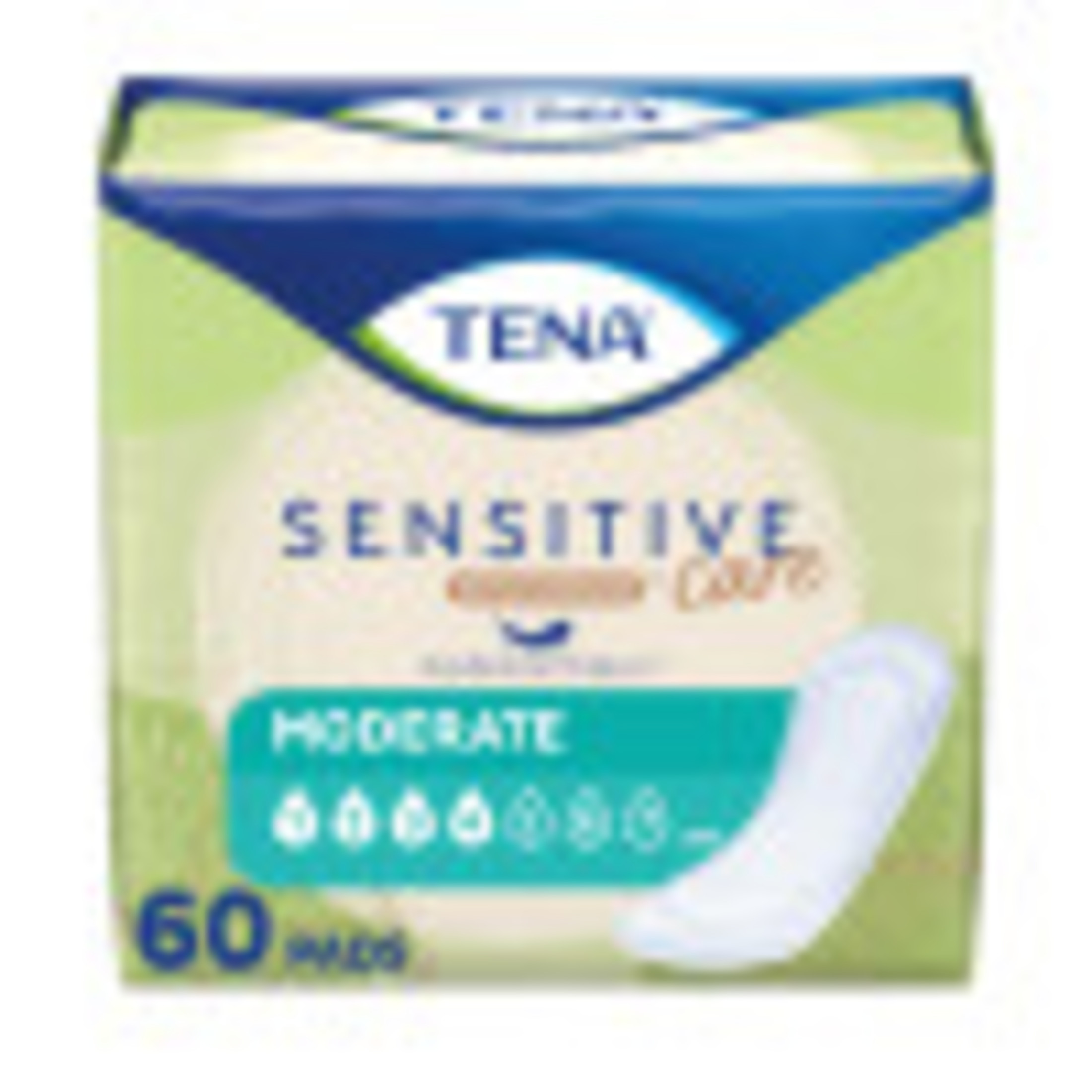 Tena Sensitive Care Extra Coverage Moderate Absorbency Incontinence Pad, 60ct - image 1 of 7