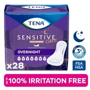 Tena Sensitive Care Extra Coverage Overnight Incontinence Pads for Women, 28 Count