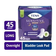 TENA Sensitive Care Overnight Incontinence Pads for Women, 45 Count