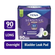 TENA Sensitive Care Overnight Absorbency Incontinence Pads for Women, 90 ct