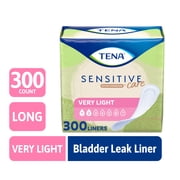 TENA Sensitive Care Extra Coverage Very Light Bladder Leakage Liner, 300 Count