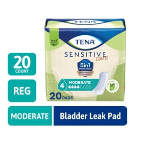 Tena Intimates Moderate Regular Length Incontinence Pad, 20 Count