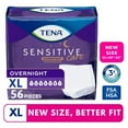 thumbnail image 1 of TENA Sensitive Care Overnight Underwear, XL, 56 Count (Waist Size 39in-52in), 1 of 7