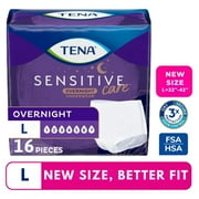 Tena Sensitive Care Overnight Incontinence Underwear for Women Large. 16 count (New Sizing)