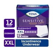 TENA Sensitive Care Overnight Incontinence Underwear, XXL 47-66in, 135ct