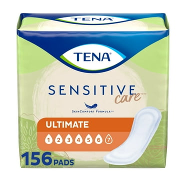 Tena Sensitive Care Ultimate Absorbency Incontinence Pads for Women, 156 Count