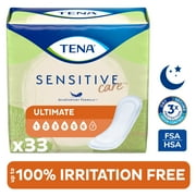 Tena Sensitive Care Ultimate Absorbency Incontinence Pads for Women, 33 Count