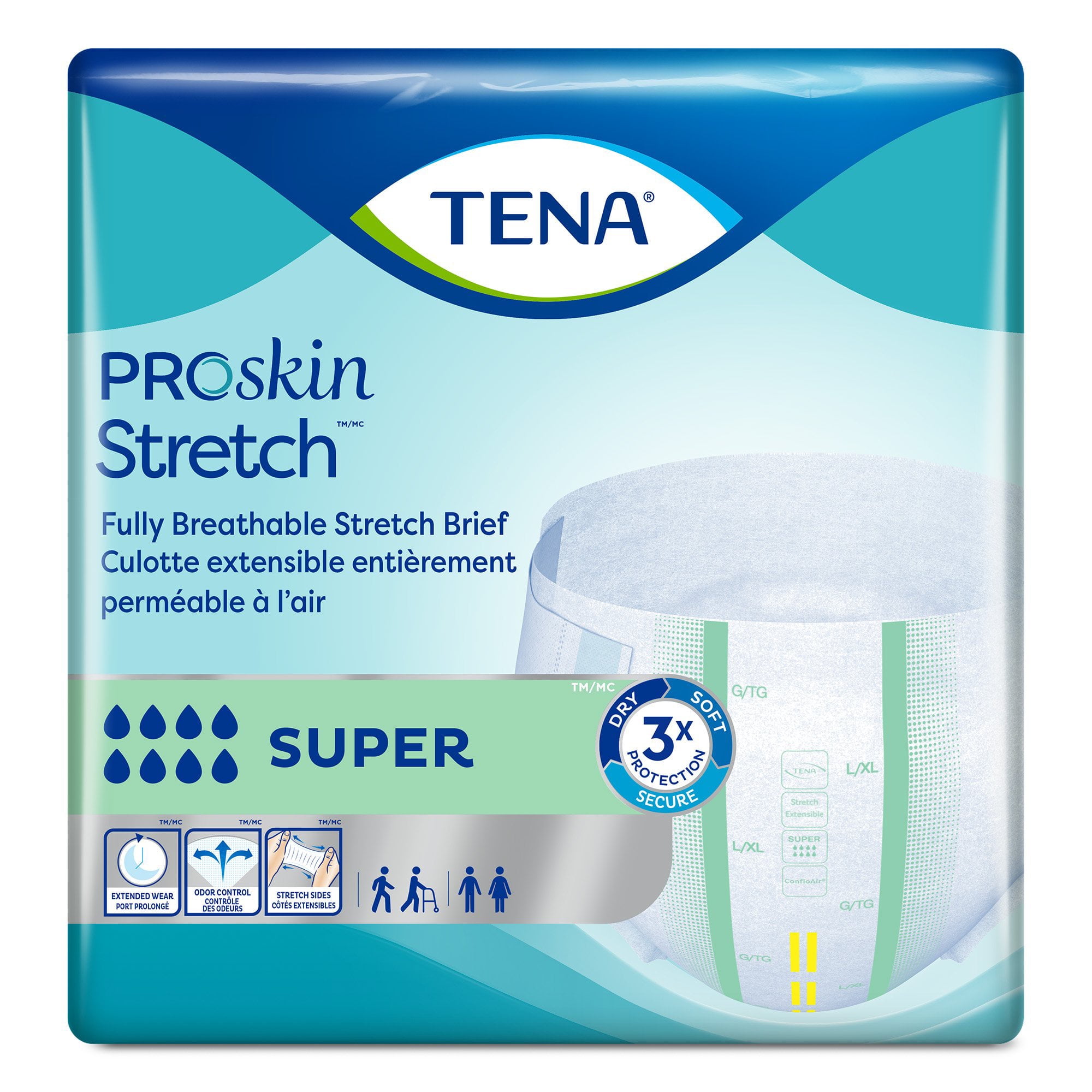 Tena Stretch Super Incontinence Brief, Large / Extra Large