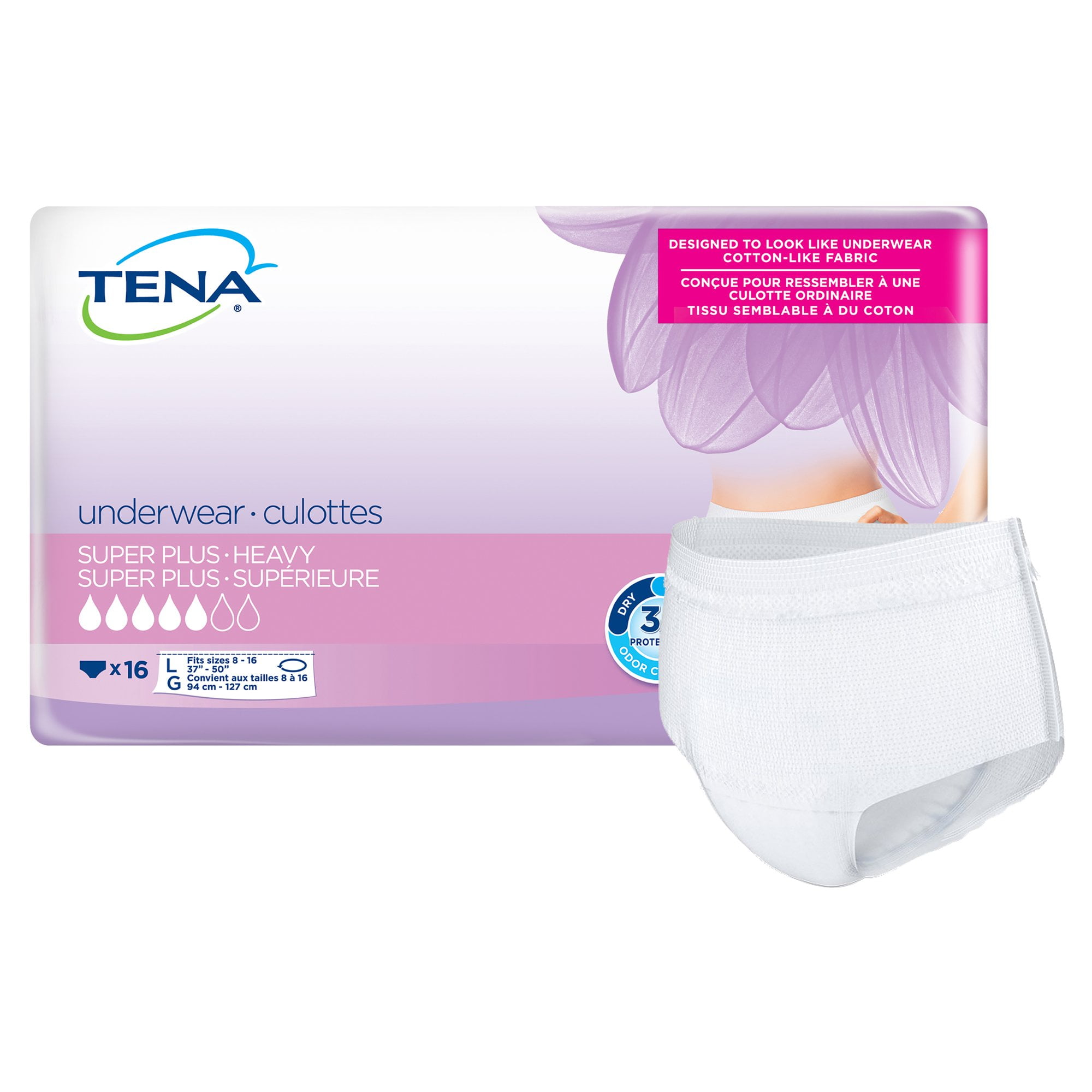 Tena Super Plus Protective Pull On Underwear for Women, Large, 64 Ct 