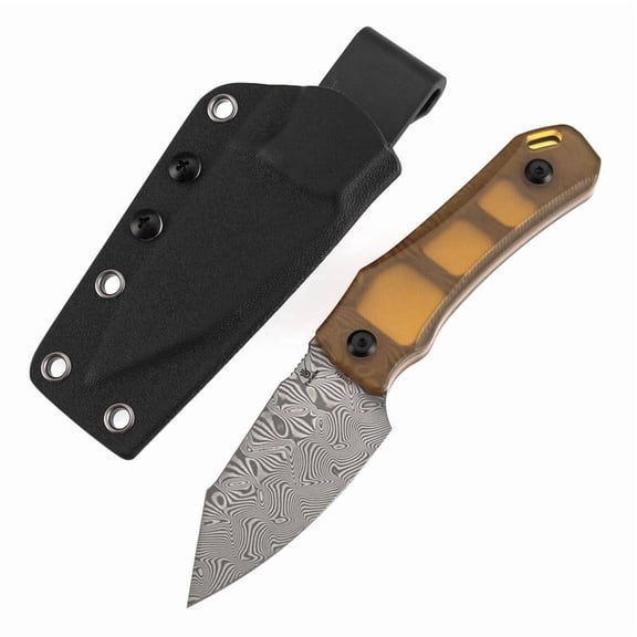 Tenable Loki Fixed Blade Knife 2.99" Damascus Blade,Ultem Handle,G1058A2
