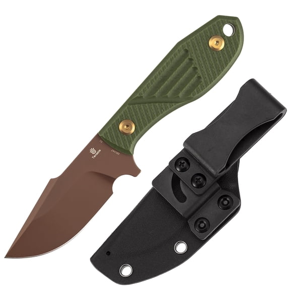 Tenable Tiny Dancer Fixed Blade Knife 3.17" Rose Gold D2 Blade,G10 Handle,G014A7