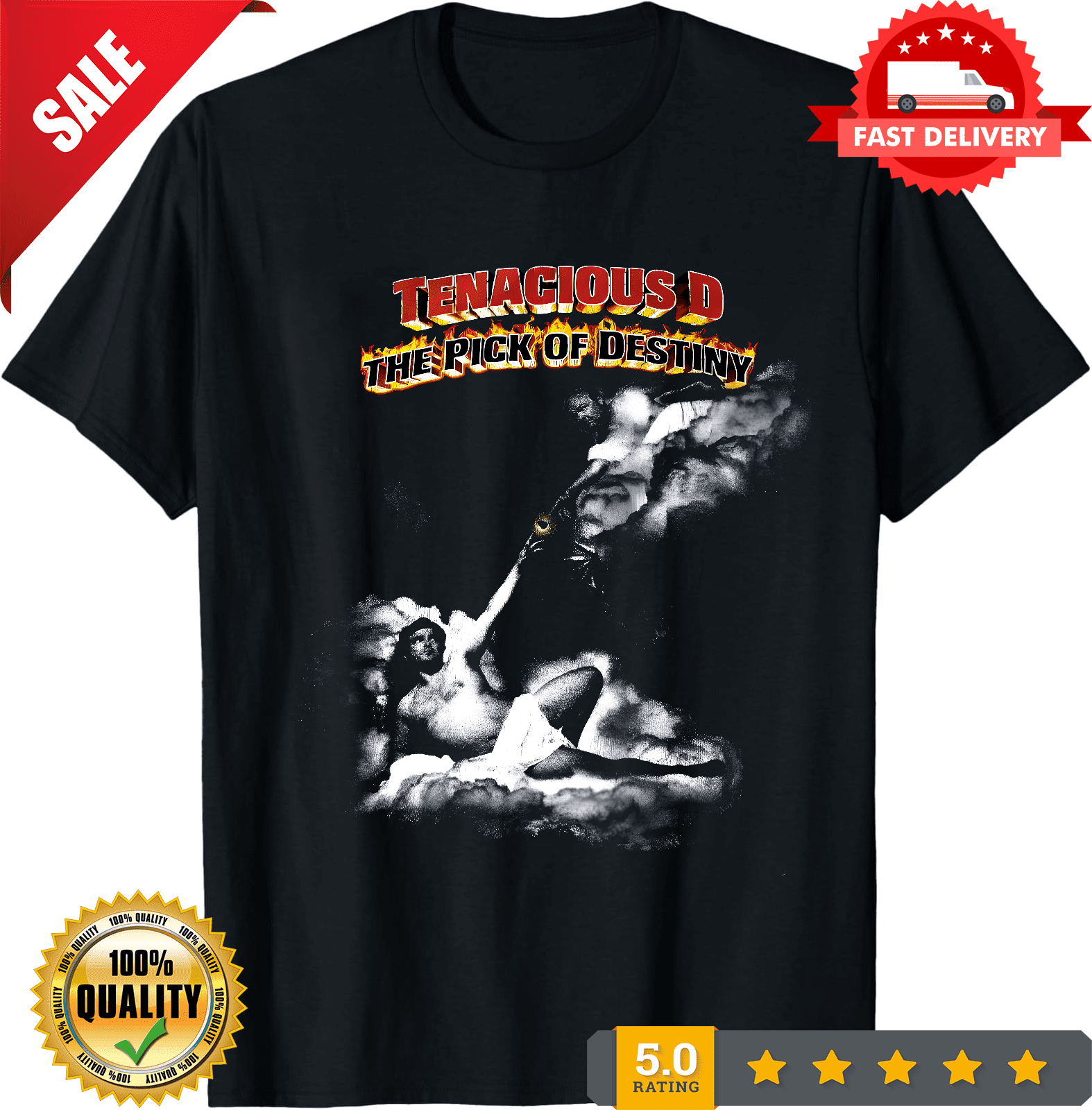 Tenacious D Gift For Fans Black T-Shirt Cotton All Size ZH07