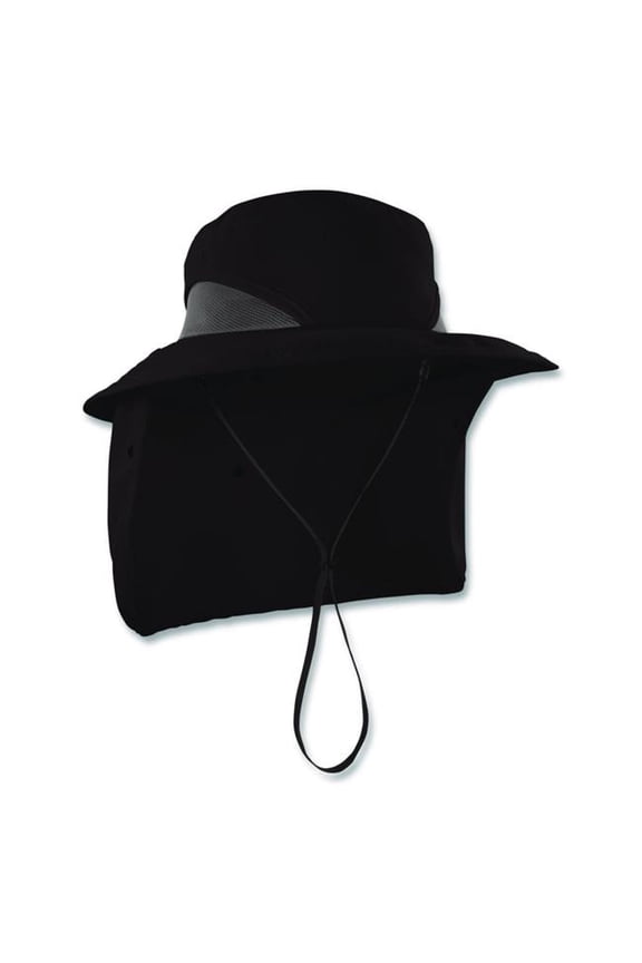 EGO12726 Chill-Its 8934 Ranger Hat with Neck Shade, Black - Large & Extra Large