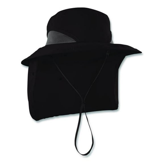 Tenacious Holdings EGO12725 Chill-Its 8934 Ranger Hat with Neck Shade, Black - Small & Medium