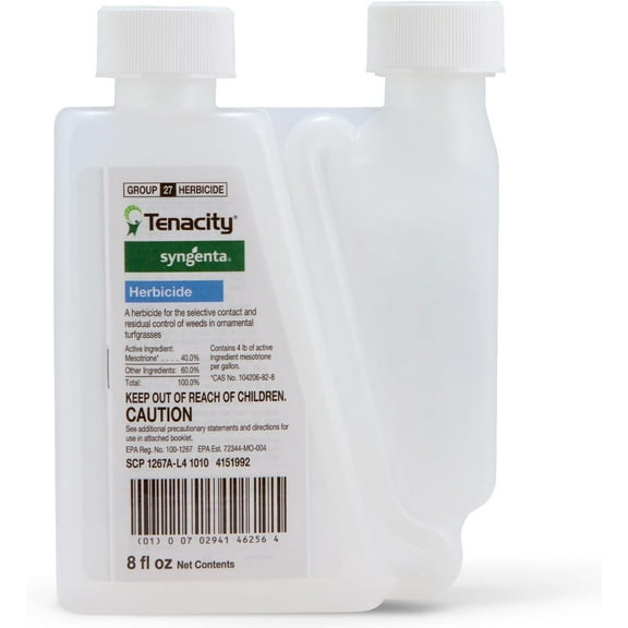 Tenacity Herbicide - Pre-Emergent and Post-Emergent Weed Control, 8-oz. Liquid Weed Killer for Lawns and Turf Grasses, Active Ingredient Mesotrione Herbicide