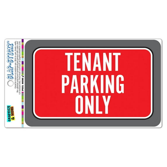 Tenant Parking Only SLAP-STICKZ(TM) Automotive Car Window Locker Bumper Sticker