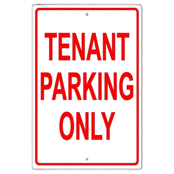 Tenant Parking Only Sign - 8"x12" Aluminum Sign, Apartment Home Outdoor Indoor Parking Designation