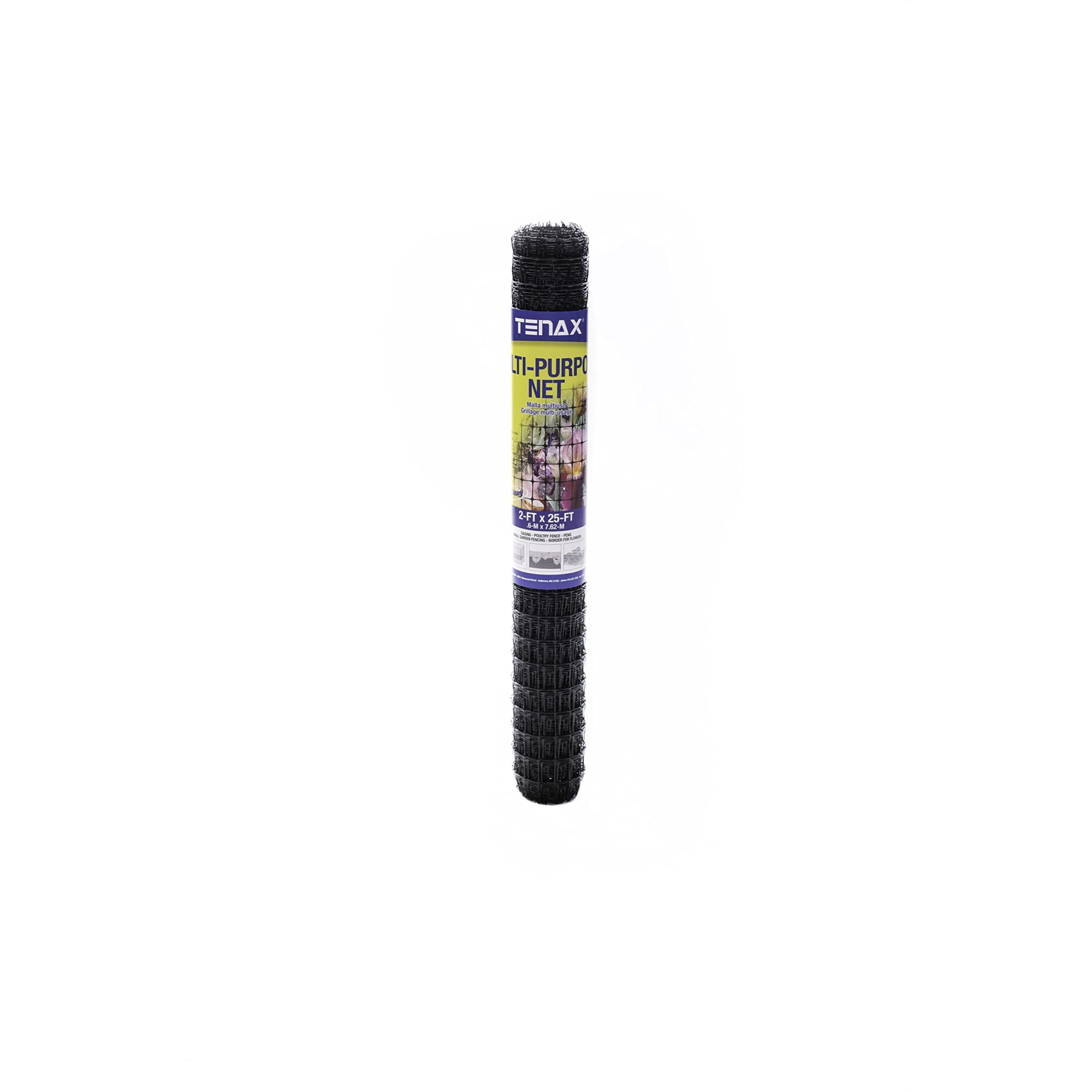 Tenax 3 ft. H X 25 ft. L Polypropylene Multi-Purpose Netting Black Tenax 3 ft. H X 25 ft. L Polypropylene Multi-Purpose Netting Black