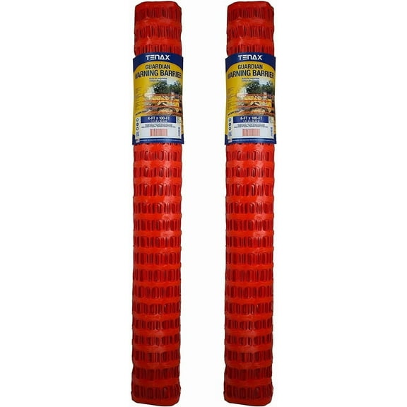 Tenax 2A060006 Guardian Economy Safety Fence, Orange, 4-Feet by 100-Feet Pack of 2