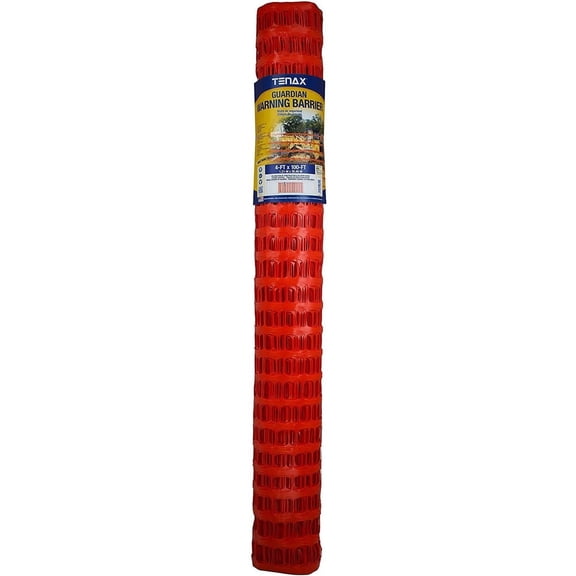 Tenax 2A060006 Guardian Economy Safety Fence, Orange, 4-Feet by 100-Feet Pack of 2  Residential Use, Standard Application