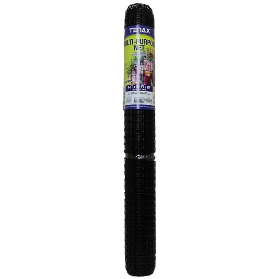 Tenax 2A090059 Muti-Purpose Multipurpose Net, 4' x 50', Black