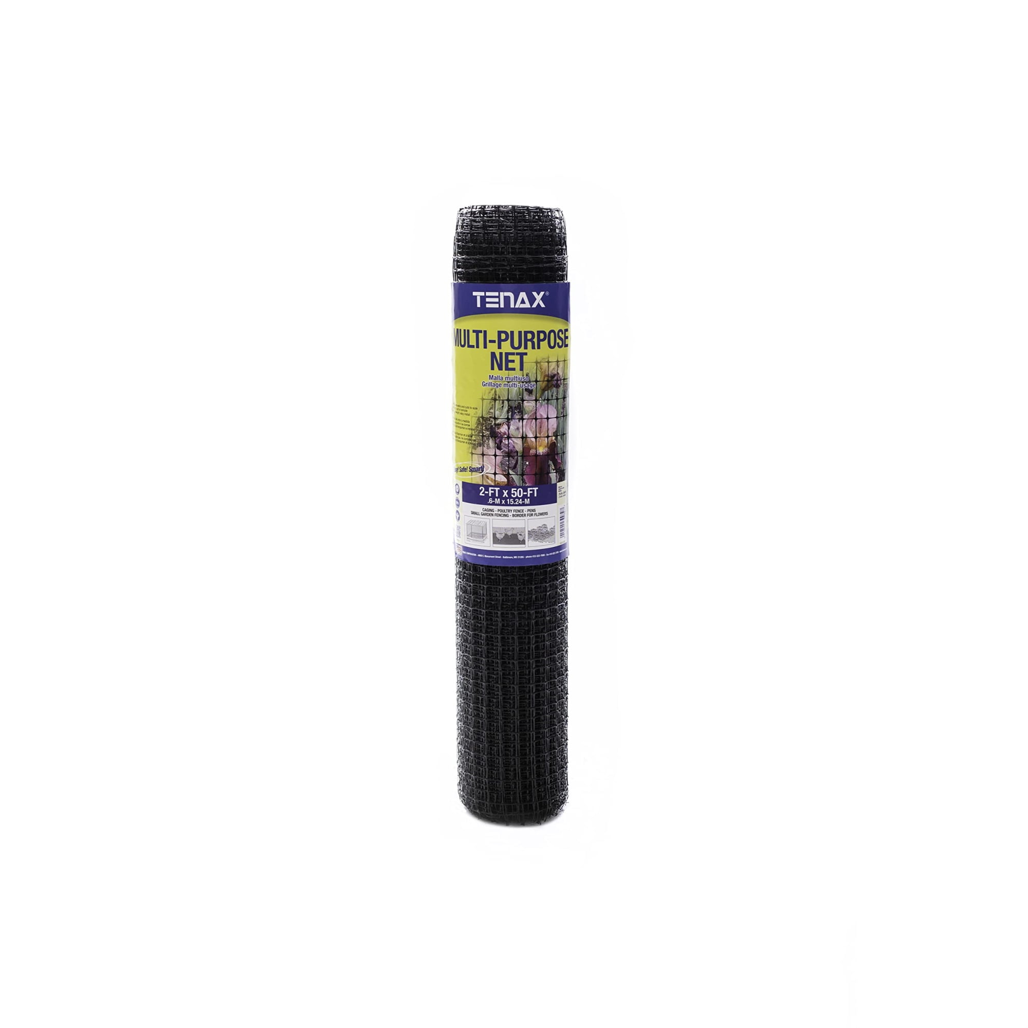 Tenax 3 ft. H X 50 ft. L Polypropylene Multi-Purpose Netting Black Tenax 3 ft. H X 50 ft. L Polypropylene Multi-Purpose Netting Black