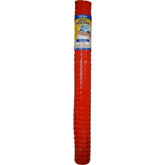 Tenax 90600004 Safety Snow Fence, 4' x 50' Orange