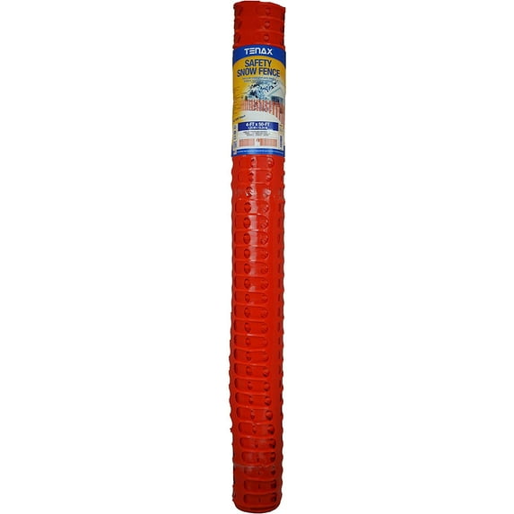 Tenax 90600004 Safety Snow Fence, 4' x 50' Orange