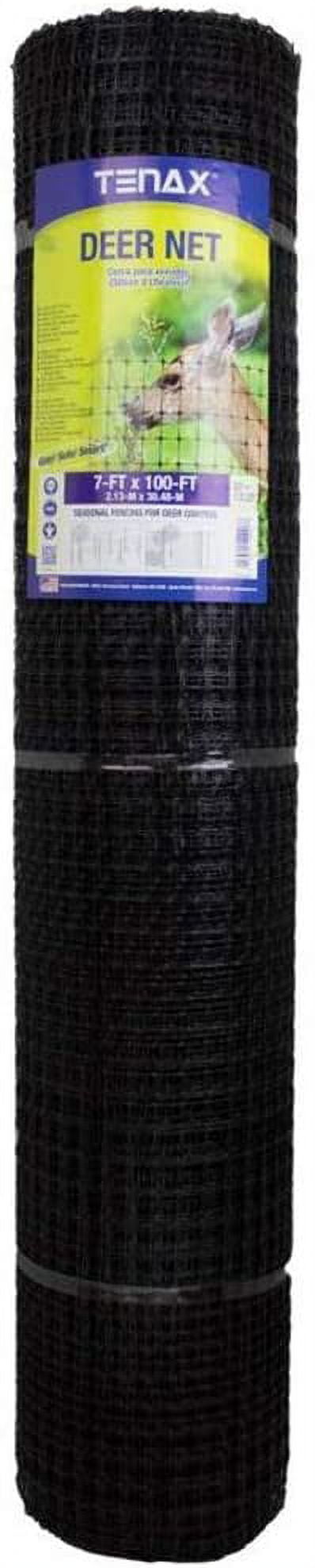 Black Plastic 7' x 100' Deer Fence with Quadrangular Mesh