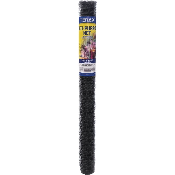 Tenax Garden Netting - Multi-Purpose Mesh Netting, 3/4 x 1 in Mesh - 36 in H x 25 Ft L - Polypropylene