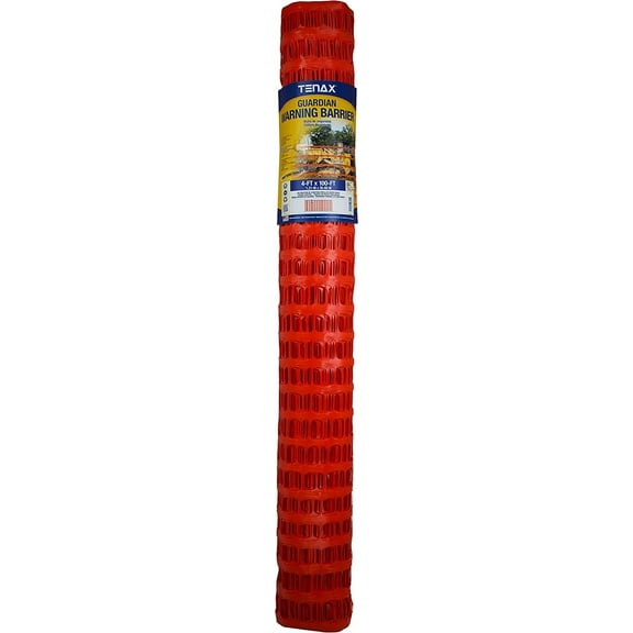 Tenax Guardian 4 ft. H x 100 ft. L Polyethylene Warning Barrier Orange