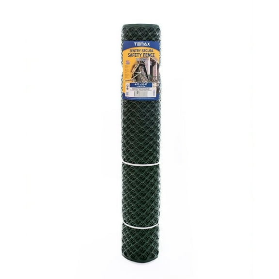 Tenax HDPE Plastic Commercial Mesh Sentry Secura Fence, 4 x 50 Feet, Green