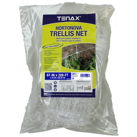 Tenax Hortonova Plant Trellis Net Lm, 67" x 328', White