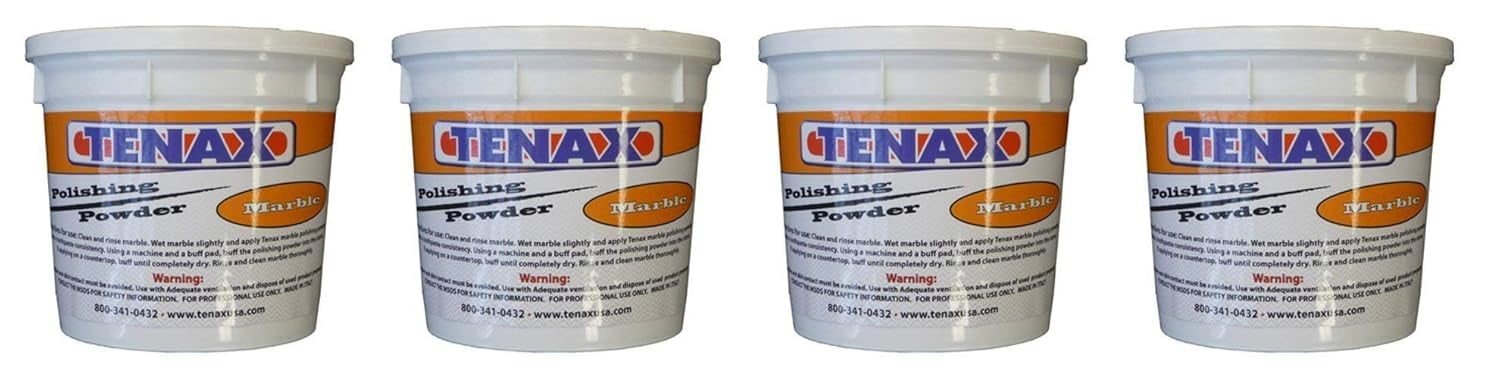 Tenaxin Powder Tenax Marble Polishing Powder - 1kg (2lb. container) (Pack of 4 ...