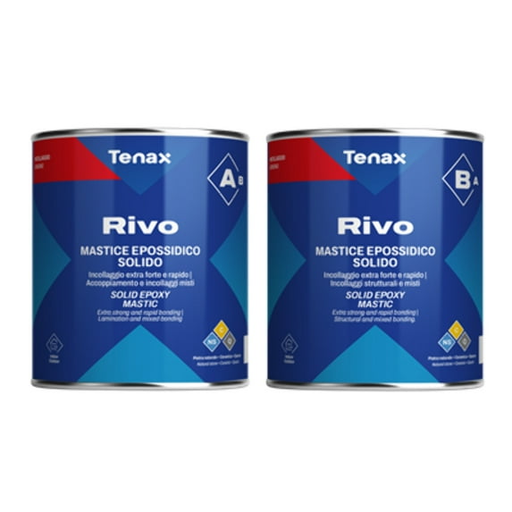 Tenax Rivo AB Knife-Grade Epoxy for Stone High Strength, Indoor/Outdoor, VOC Compliant
