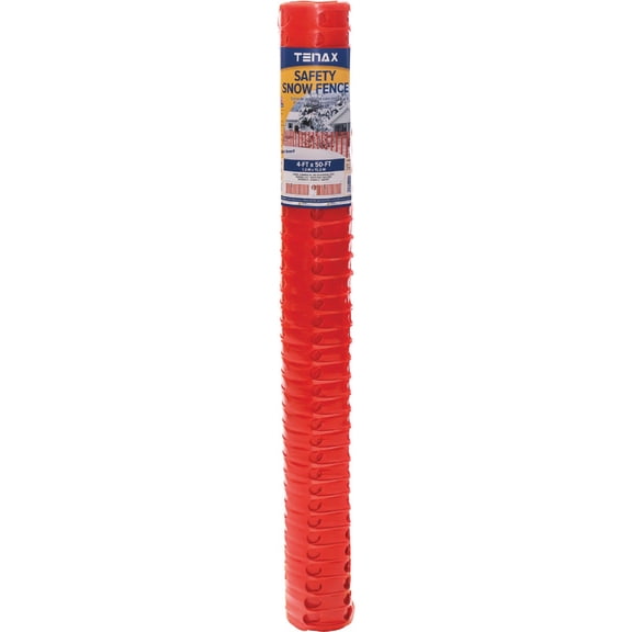 LandWare Tenax Saf-T-Sno Fence 4 ' H X 50 ' L Plastic Orange  Residential Use, Standard Application