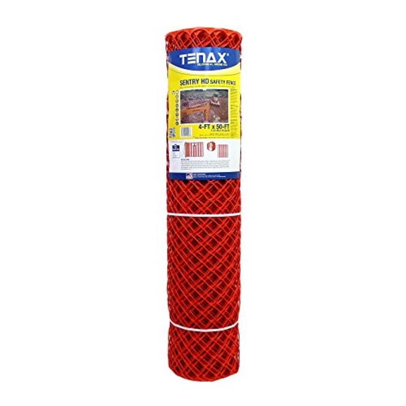 Tenax Sentry HD Safety Fence, Orange, 4 by 50-Feet