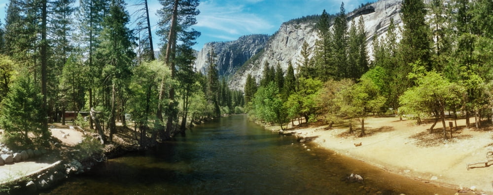 Tenaya Creek in Yosemite National Park Mariposa County California USA Canvas Art - Panoramic Images (6 x 15)