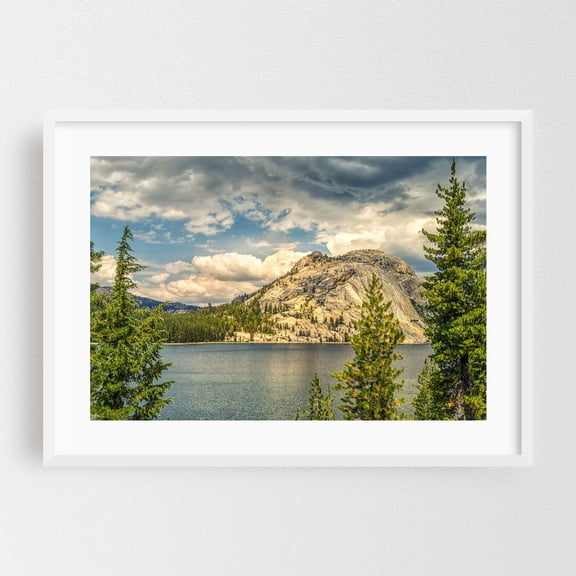 Tenaya Lake Dreaming - California Photography White Framed Wall Art Print 12 x 18 inches