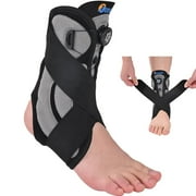 Tenbon Ankle Support Brace for Men and Women Adjustable Knob Ankle Brace for Plantar Fasciitis and Tendonitis - for Sports, Fitness, Injury Recovery, Sprain, 1PCS Small