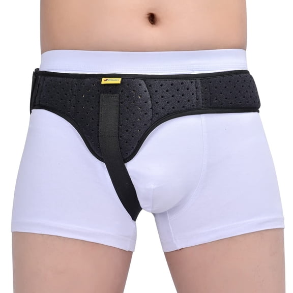 Tenbon Inguinal Hernia Belt Truss for Men and Women Left or Right Side Support with Compression Pads