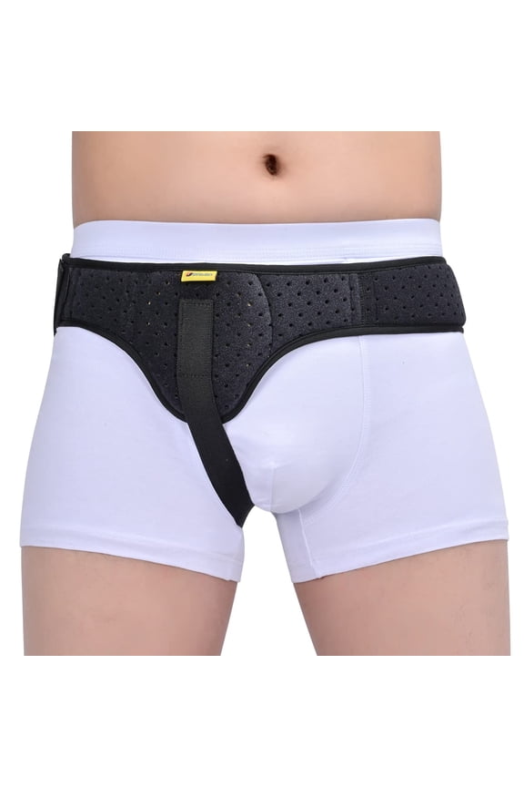 Inguinal Hernia Belt Truss for Men and Women Left or Right Side Support with Compression Pads