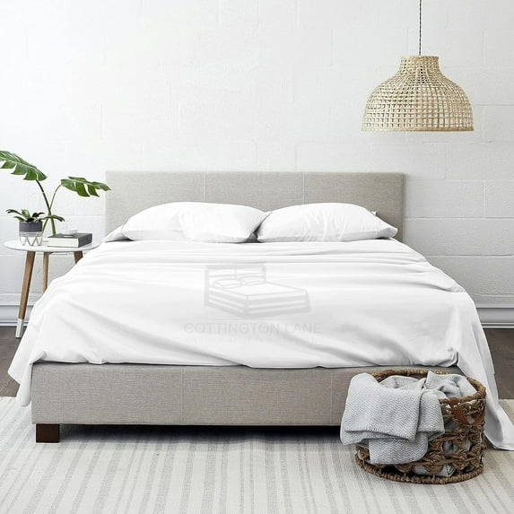 Tencel Bed Sheets King - 100% Eucalyptus Tencel Sheets Sets - All-Season Eucalyptus Sheets - 6 Pcs King Size Tencel Sheets Set - Cooling - Supersoft - Moisture Wicking - Temperature Regulating - White