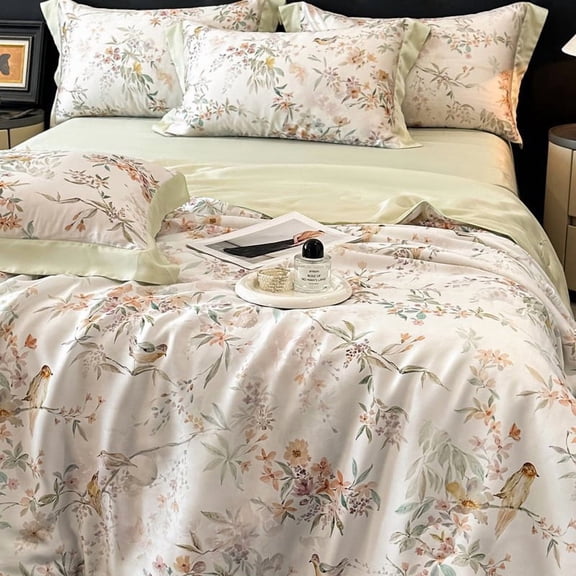 Tencel Cooling Bedding Set - Double-Sided Ice Blanket for Hot Sleepers