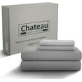 thumbnail image 1 of Tencel Cotton Sheet Set, Soft, Breathable 300 Thread Count Oeko-TEX Certified Queen Bed Sheets, Cooling Sheets, Fits Mattresses Up To 17" - Silver, 1 of 8
