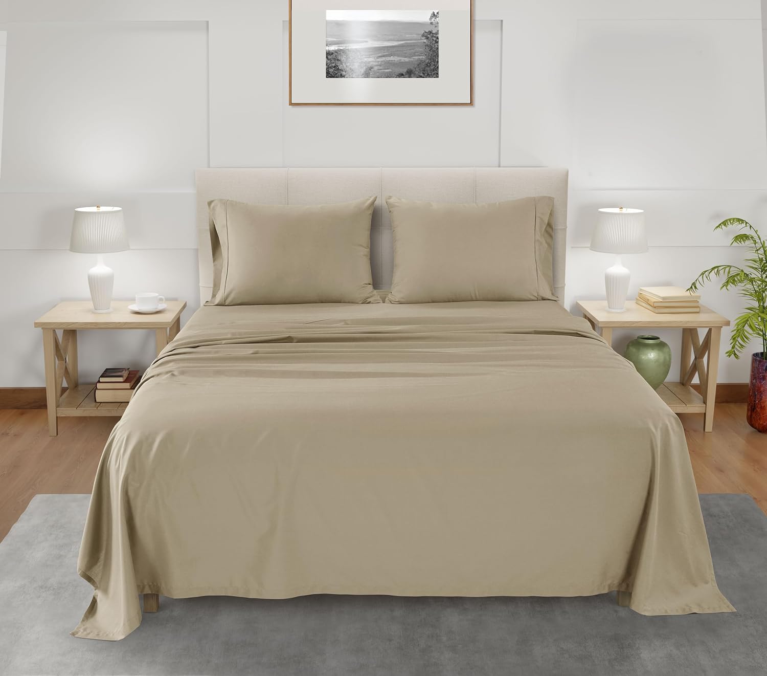 Tencel Lyocell Sheets 4 PC California King Sheets Soft, Breathable