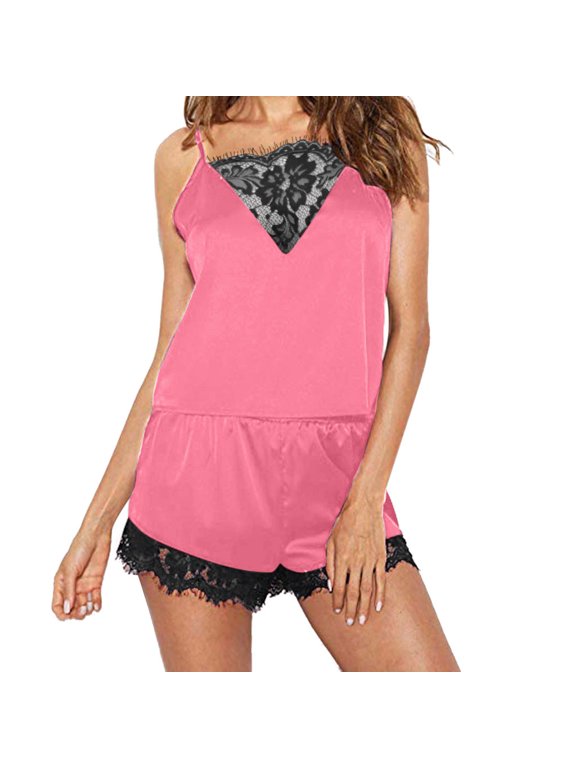 Tencel Modal Lace Pajama Set for Women, Sleeveless Top .Wide-Leg Shorts, Cooling Sleepwear for Home & Vacation